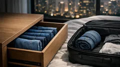 2 cara melipat jeans biar hemat ruang, rapi di laci dan koper