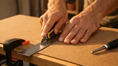Cara memotong hardboard agar rapi dan tidak sobek, lengkap dengan trik cutter dan gergaji